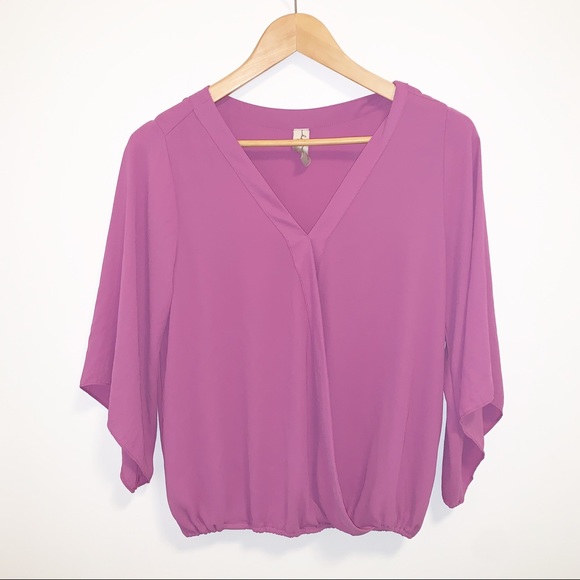 Evereve Tops - Evereve Allison Joy Purple Cross Front Top-M